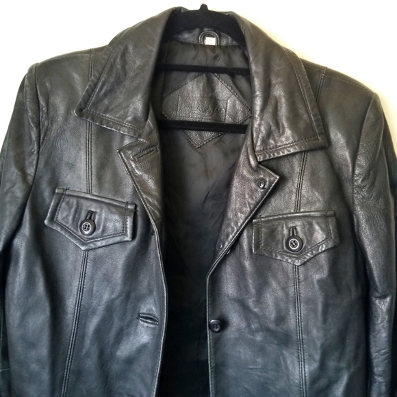 Laura leigh ltd black leather jacket size M - Picture 8 of 8